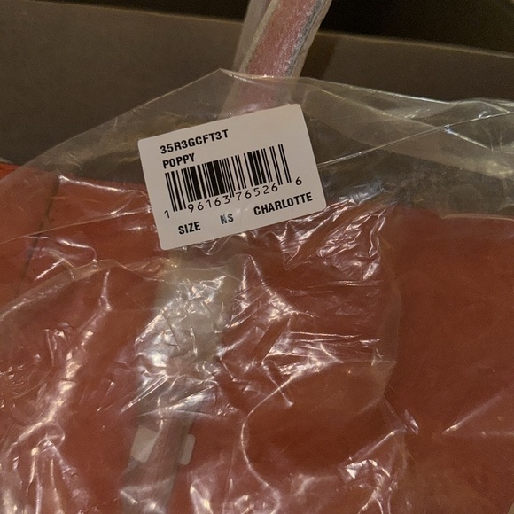 Michael Kors Charlotte Large‎ Leather 3-in-1 Tote Crossbody Handbag poppy color - Picture 9 of 9